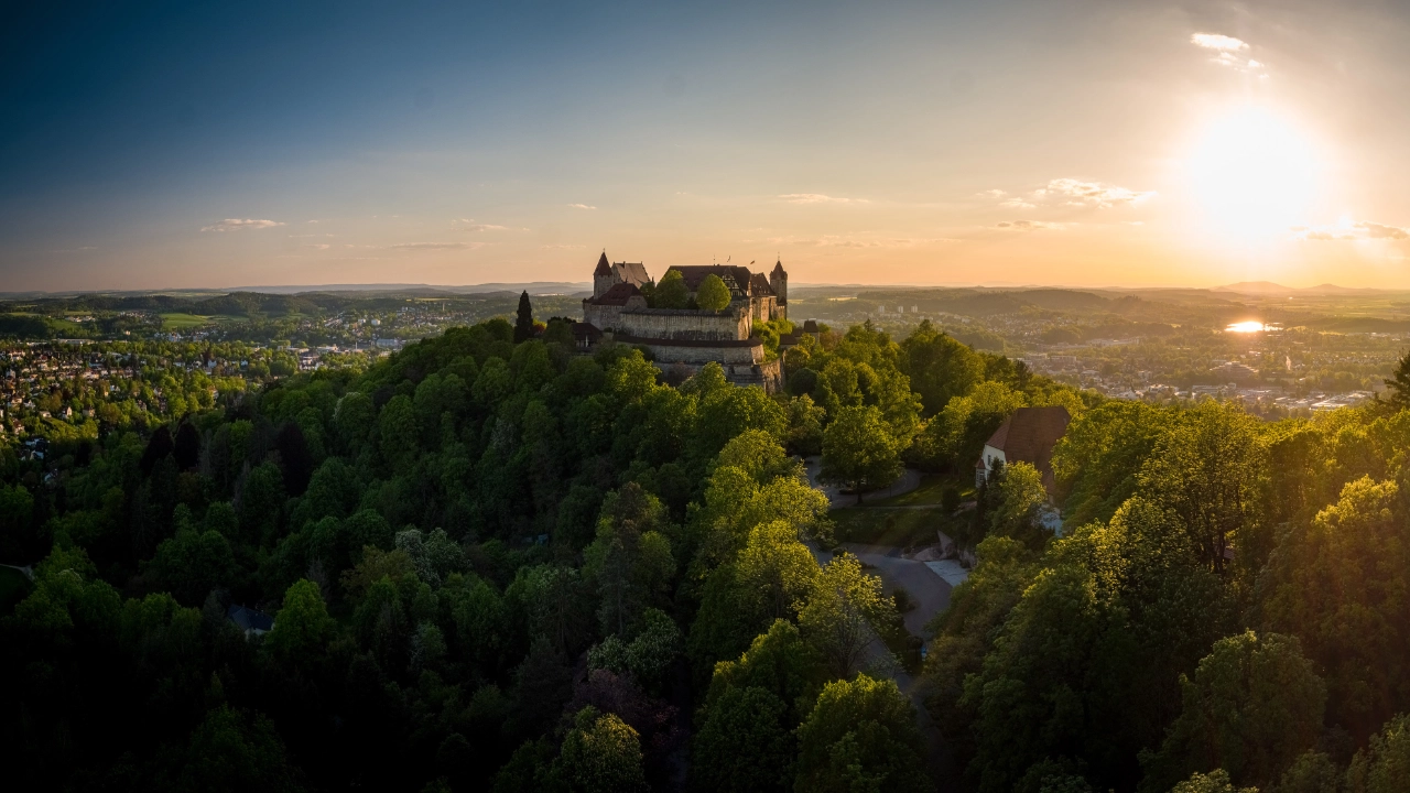 Sonnenuntergang / Abenddämmerung Veste Coburg