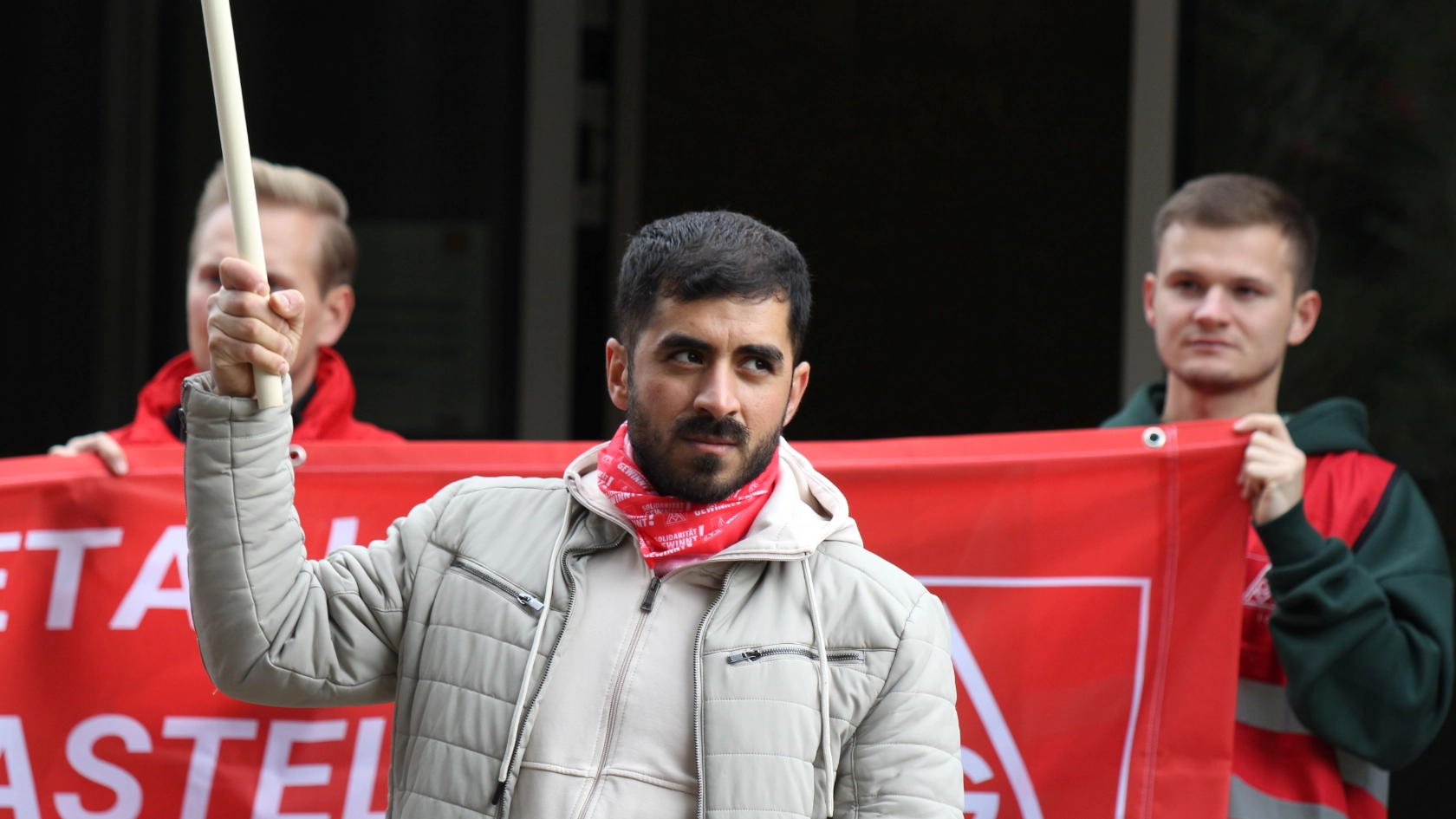 Demo in Nürnberg vor der ersten Verhandlung in der Schreib- und Zeichengeräteindustrie