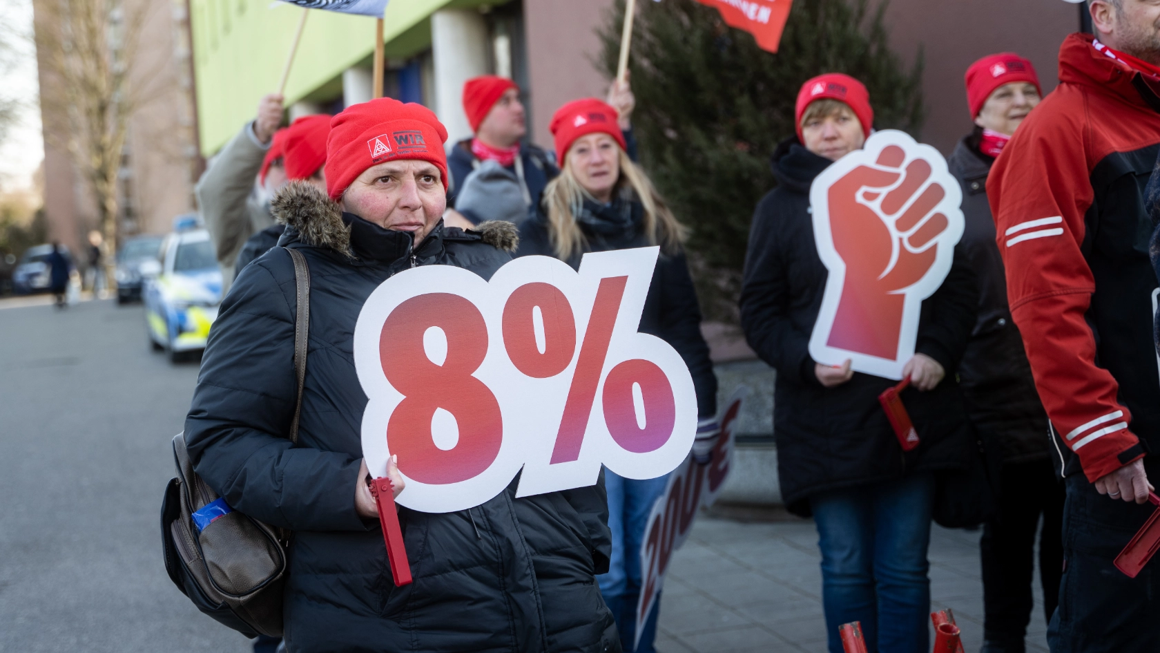 Tarifrunde Textil- und Bekleidungsindustrie: Kundgebung und Demonstration zur 2. Verhandlung in Ingolstadt
