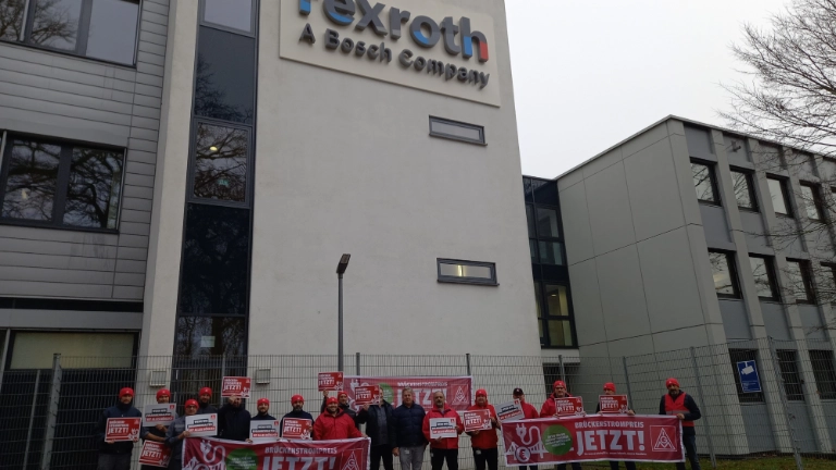 Aktionstag Brückenstrompreis Bosch Rexroth AG Elchingen